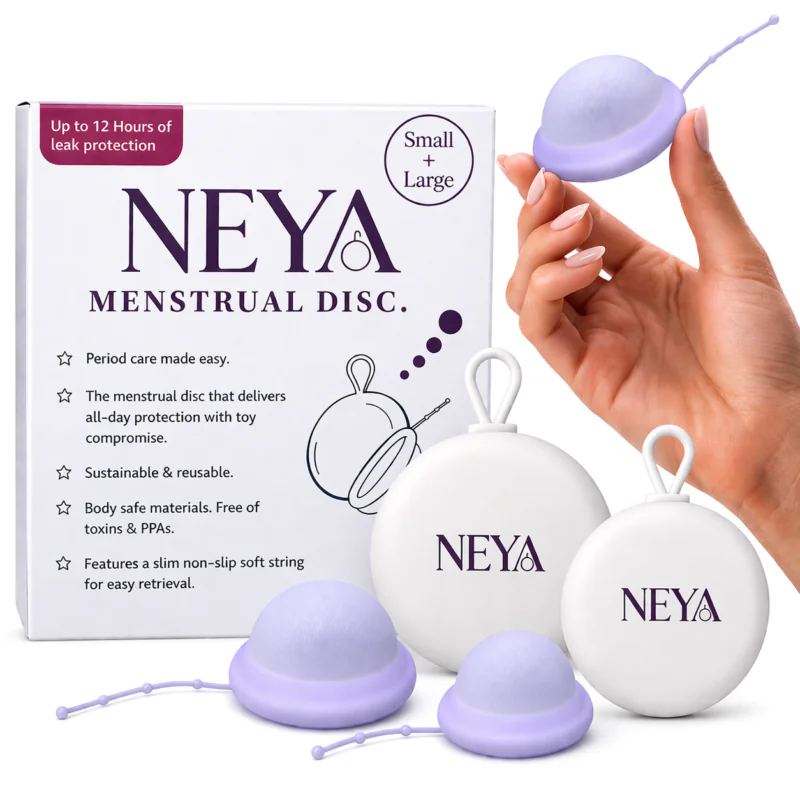 small and large menstrual disc combo set